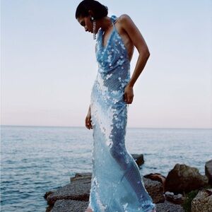 Rat & Boa Light Blue Sequin Dress NWOT